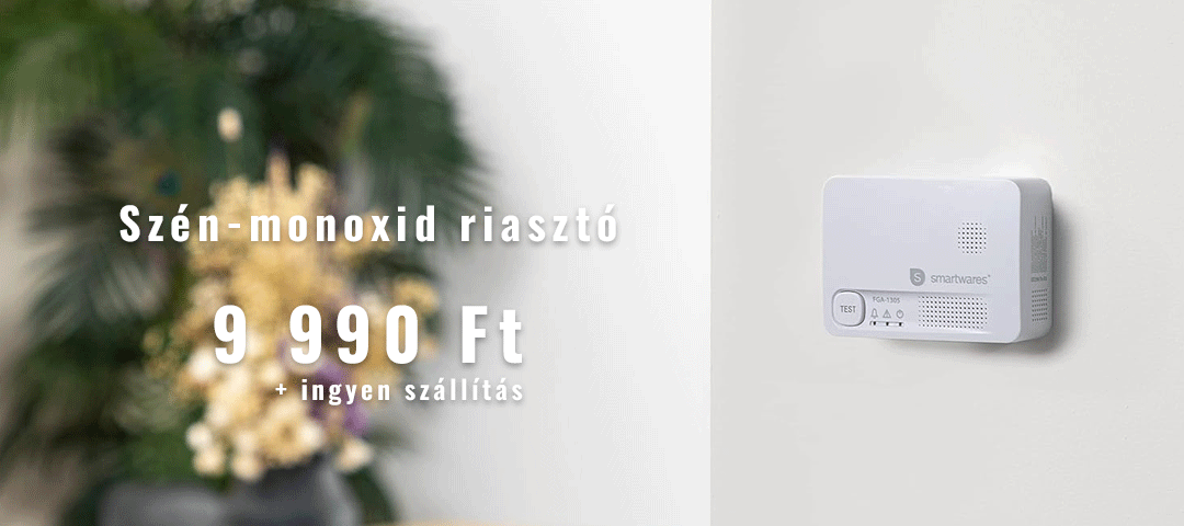 Smartwares FGA-1305 szén-monoxid érzékelő (10 év szenzor élettartam)