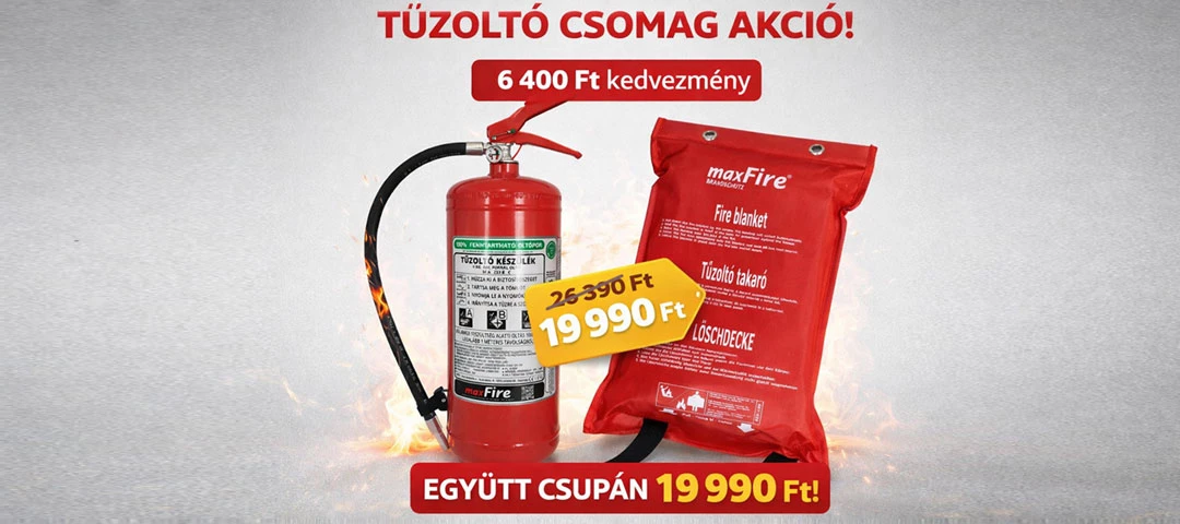 Maxfire tűzoltó készülék porral oltó + takaró csomag