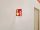 Fire alarm, hand signal two-sided perpendicular sign 15x15 cm, backlight, wall mountable