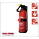 BAVARIA TIGRA 2 kg ABC powder extinguisher, powder fire extinguisher 13A 89B C, with holder