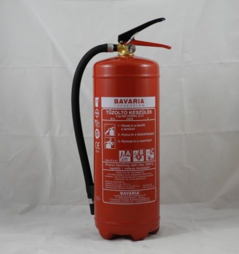 BAVARIA PRÉMIUM 6 kg-os ABC porral oltó 55A 233B C Maximális teljesítmény - VoleX P6 XL + fali tartó ajándékba