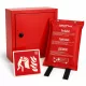 Fire Blanket Storage Set – Metal Cabinet + Photoluminescent Sign + 1.6×1.8 m Blanket