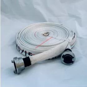   1 inch - D-25 pressure hose, 45 bar - fire fighting / inpowderrial / irrigation flat hose fitted with clamps, 20 meters DOBRA