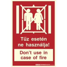   IMPLASER ''Bei Brand nicht verwenden!'' Aufzugswarnschild Selbstklebend B150 - 20 x 10 cm