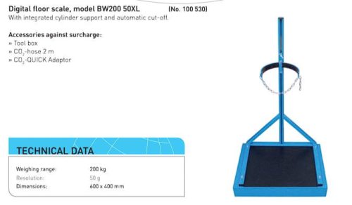 Digital scale 200kg/50g with automatic switch-off function