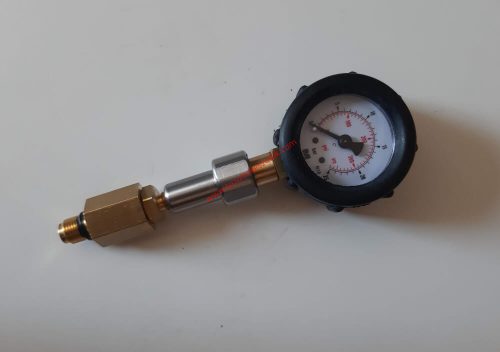 Kontrol pressure gauge, with adapter, for fire extinguisher