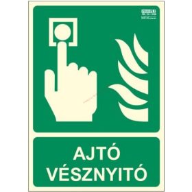   Tür-Notöffnungsschild - Hinterleuchtetes Kunststoffschild 20x15 cm, 0,7 mm stark - IMPLASER B150