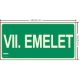 VII. FLOOR LEVEL INDICATOR sign - Escape route, Illuminated plastic sign 32x16 cm, 0.7 mm thick - IMPLASER B156