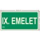 IX. FLOOR LEVEL INDICATOR sign - Escape route, Illuminated plastic sign 32x16 cm, 0.7 mm thick - IMPLASER B158