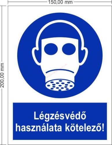 The use of a respirator is mandatory! - Available sign 15x20 cm IMPLASER