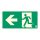 Escape route to the left, Illuminated plastic board 32x16 cm, 0.7 mm thick - IMPLASER B150