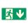Escape route downwards, Illuminated plastic board 32x16 cm, 0.7 mm thick - IMPLASER B150