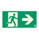 Escape route to the right, Illuminated plastic sign 32x16 cm, 0.7 mm thick - IMPLASER B150