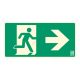 Escape route to the right, Illuminated plastic sign 32x16 cm, 0.7 mm thick - IMPLASER B150