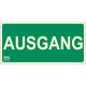 AUSGANG sign - Escape route, Backlit plastic sign 32x16 cm, 0.7 mm GERMAN - IMPLASER B150