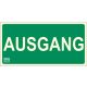 AUSGANG sign - Escape route, Backlit plastic sign 32x16 cm, 0.7 mm GERMAN - IMPLASER B150