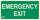 EMERGENCY EXIT sign - Escape route, Illuminated plastic sign 32x16 cm, 0.7 mm thick - IMPLASER B150