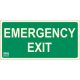 EMERGENCY EXIT sign - Escape route, Illuminated plastic sign 32x16 cm, 0.7 mm thick - IMPLASER B150