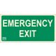 EMERGENCY EXIT sign - Escape route, Illuminated plastic sign 32x16 cm, 0.7 mm thick - IMPLASER B150