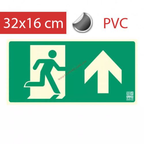 EXIT sign - Escape route, Backlit self-adhesive sign 20x10 cm - IMPLASER B150