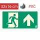 EXIT sign - Escape route, Photoluminescent self-adhesive sign 20x10 cm - IMPLASER B150