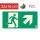 EXIT sign - Escape route, Backlit self-adhesive sign 20x10 cm - IMPLASER B150