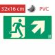 EXIT sign - Escape route, Photoluminescent self-adhesive sign 20x10 cm - IMPLASER B150