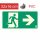 EXIT sign - Escape route, Backlit self-adhesive sign 20x10 cm - IMPLASER B150