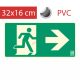 EXIT sign - Escape route, Photoluminescent self-adhesive sign 20x10 cm - IMPLASER B150