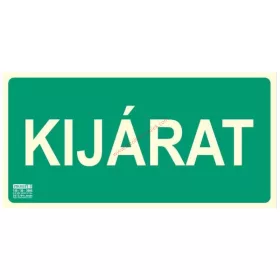   EXIT sign - Escape route, Illuminated plastic sign 32x16 cm, 0.7 mm thick - IMPLASER B150