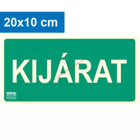   EXIT sign - Escape route, Illuminated plastic sign 20x10 cm, 0.7 mm thick - IMPLASER B150
