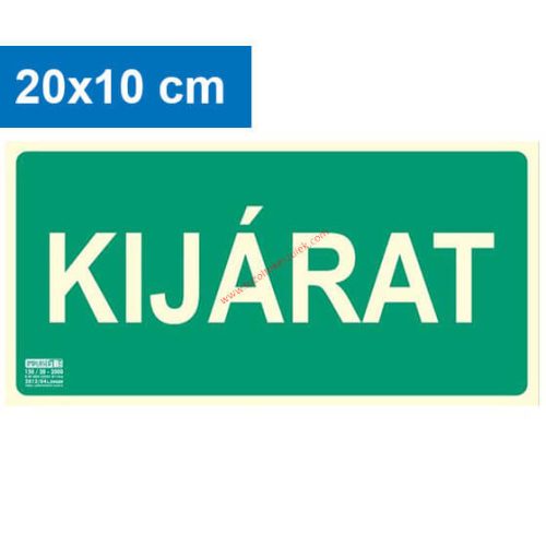 EXIT sign - Escape route, Illuminated plastic sign 20x10 cm, 0.7 mm thick - IMPLASER B150