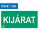 EXIT sign - Escape route, Illuminated plastic sign 20x10 cm, 0.7 mm thick - IMPLASER B150