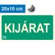 EXIT sign - Escape route, Photoluminescent self-adhesive sign 20x10 cm - IMPLASER B150