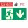 EXIT sign - Escape route, Backlit self-adhesive sign 20x10 cm - IMPLASER B150