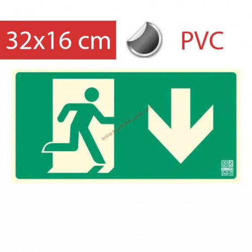 EXIT sign - Escape route, Backlit self-adhesive sign 20x10 cm - IMPLASER B150