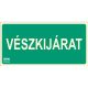 EMERGENCY EXIT sign - Escape route, Illuminated plastic sign 32x16 cm, 0.7 mm thick - IMPLASER B150