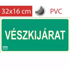   EMERGENCY EXIT sign - Escape route, Backlit sign self-adhesive 32x16 cm - (100 pcs)