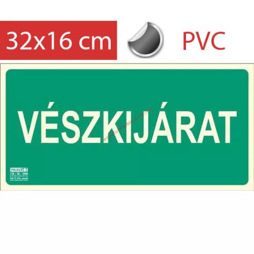 EXIT sign - Escape route, Backlit self-adhesive sign 20x10 cm - IMPLASER B150