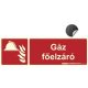 GAS MAIN SHUT-OFF self-adhesive sign - Fire protection sign, Backlight sign 30x10 cm - IMPLASER B150