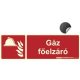 GAS MAIN SHUT-OFF self-adhesive sign - Fire protection sign, Photoluminescent sign 30x10 cm - IMPLASER B150