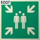 Evacuation point,  safety sign plastic board 21x21 cm