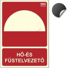   WÄRME- UND RAUCHABZUG HANDSTARTER - Brandschutzschild, Beschriftung selbstklebend, nachleuchtend IMPLASER B150