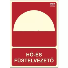   HEAT AND SMOKE MANUAL STARTER - Fire protection sign, Photoluminescent plastic board 15x21 cm, 0.7 mm thick - IMPLASER B150