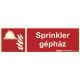 SPRINKLER GÉPHAZ sign - Fire protection sign, Illuminated plastic sign 30x10 cm, 0.7 mm thick - IMPLASER B150