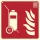 Fire extinguisher, Illuminated plastic safety sign board 21x21 cm - IMPLASER B150