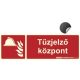 FIRE SIGNAL CENTER self-adhesive sign - Fire protection sign, Photoluminescent sign 30x10 cm - IMPLASER B150