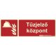 FIRE SIGNAL CENTER inscription - Fire protection sign, Illuminated plastic board 30x10 cm, 0.7 mm thick - IMPLASER B150