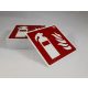 Fire extinguisher, Illuminated plastic safety sign board 15x15 cm - IMPLASER B150