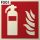 Tűzoltó készülék, Utánvilágító műanyag biztonsági jel öntapadó 15x15 cm - IMPLASER B150